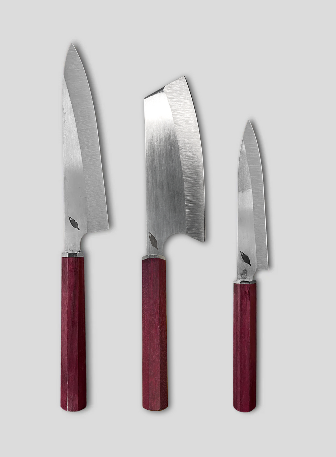 The Essential Knife Trio in Purple Heart