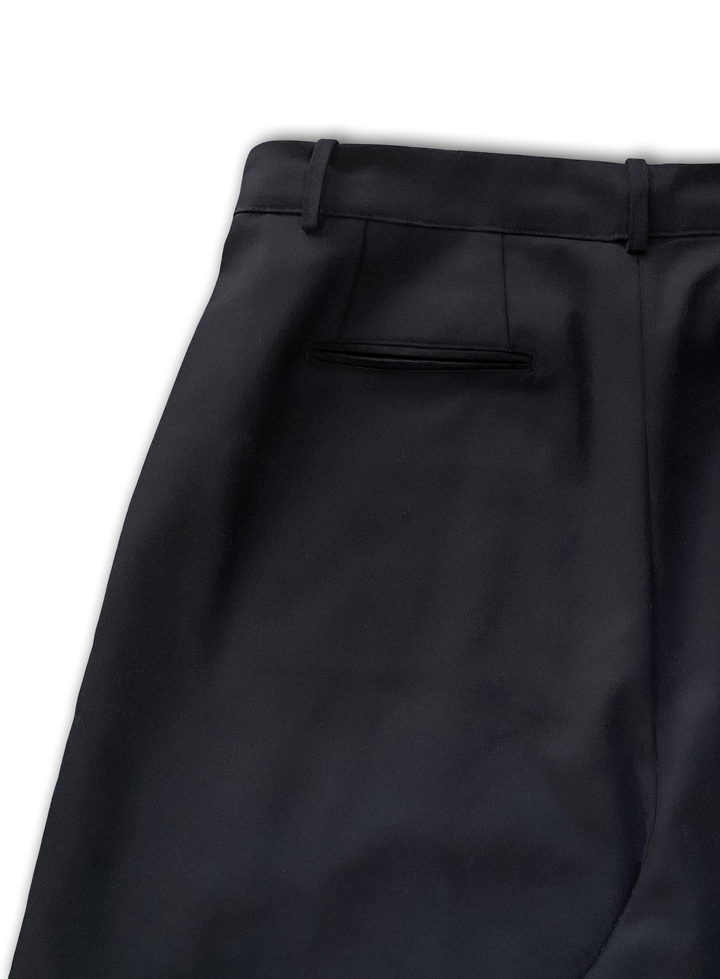 Hand-Embroidered Double-Pleated Flower Trousers