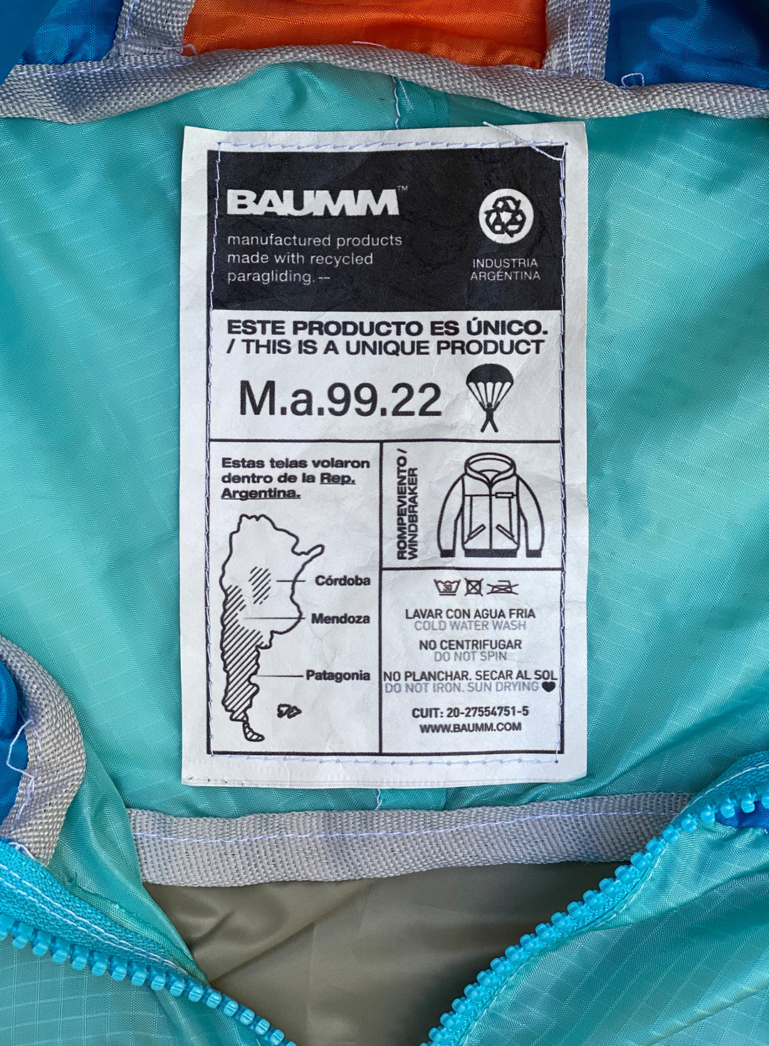 Upcycled Parachute Jacket (Medium - M.a.99.22)