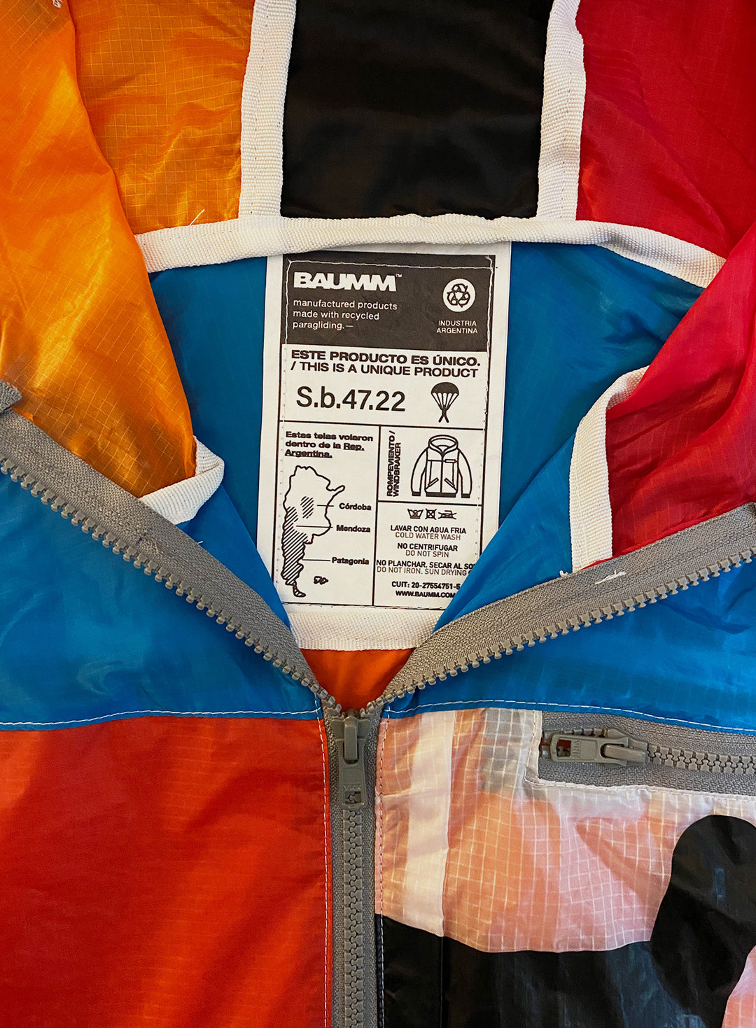 Upcycled Parachute Jacket (Small - S.b.47.22)