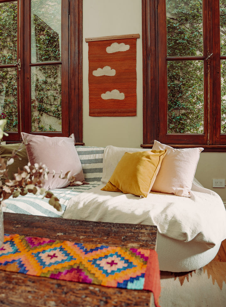 The Little Fluffy Cloud Tapestry in Off White