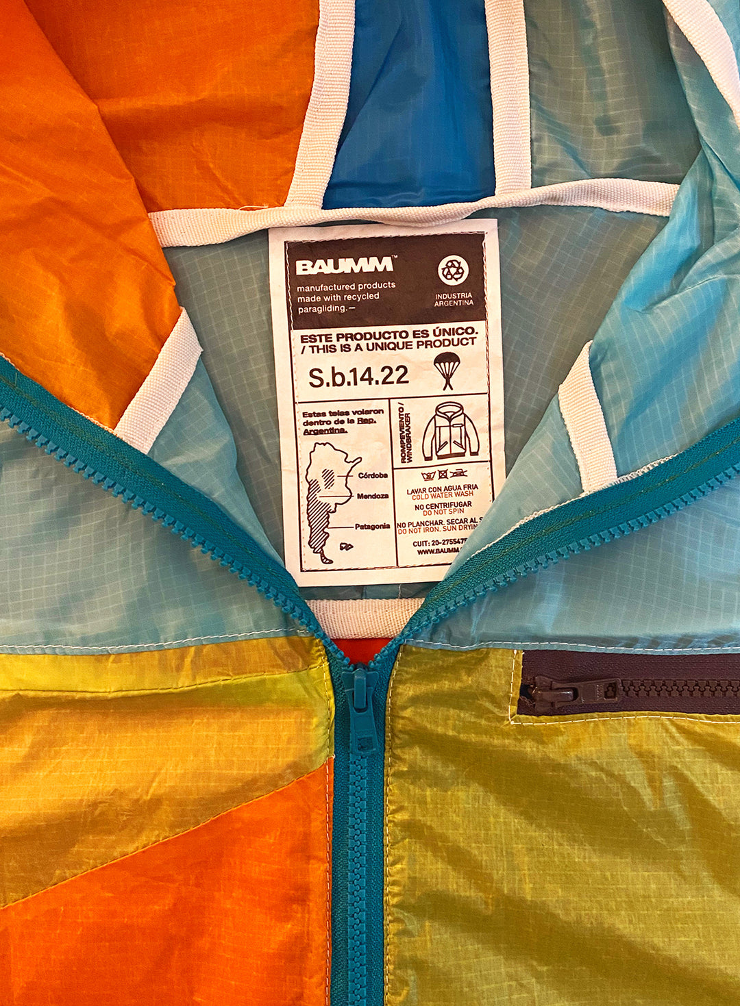Upcycled Parachute Jacket (Small - S.b.14.22)