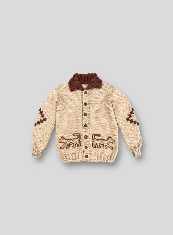 Jaguar Hand-Knitted & Embroidered Cardigan