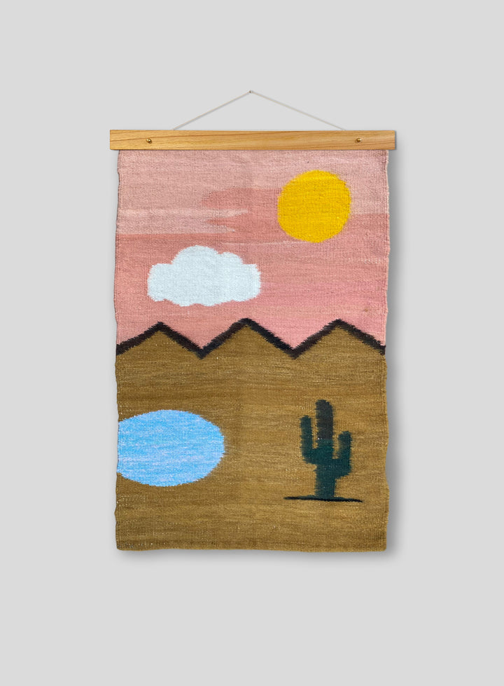 The Mirage Tapestry in Camel and Pink