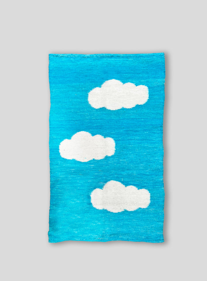 The Little Fluffy Cloud Tapestry in Sky Blue