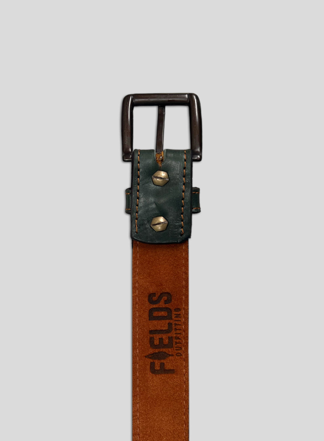 Dark Green Leather Belt