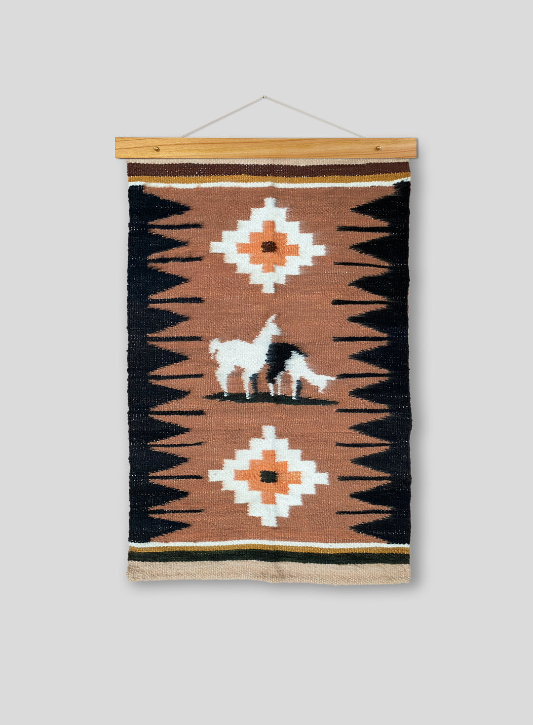 The Llamas Tapestry in Rosewood