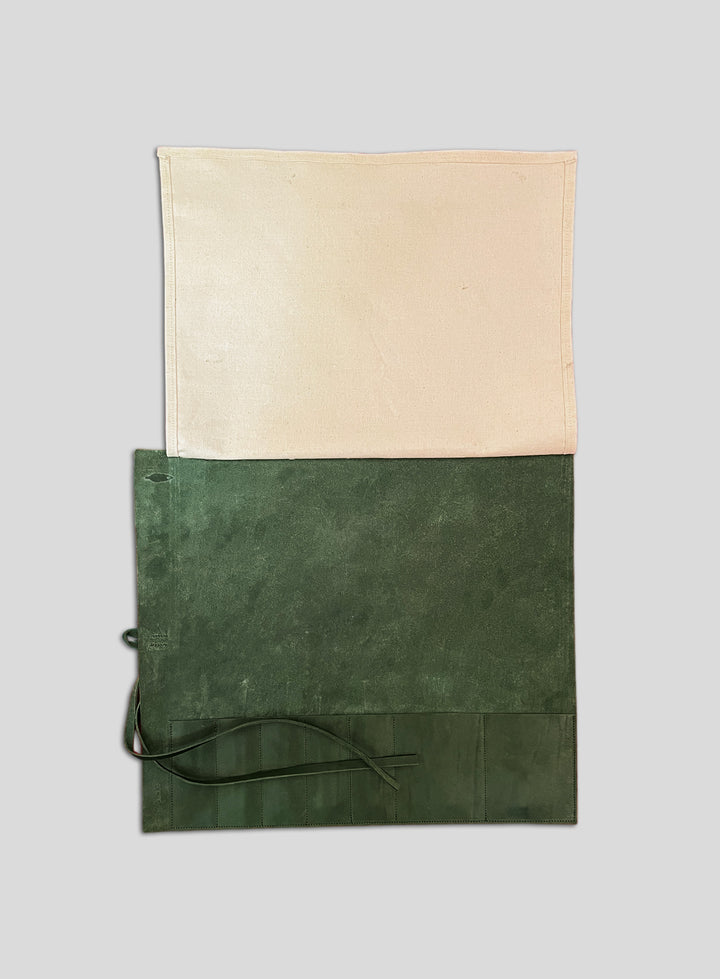 Knife Roll in Dark Green