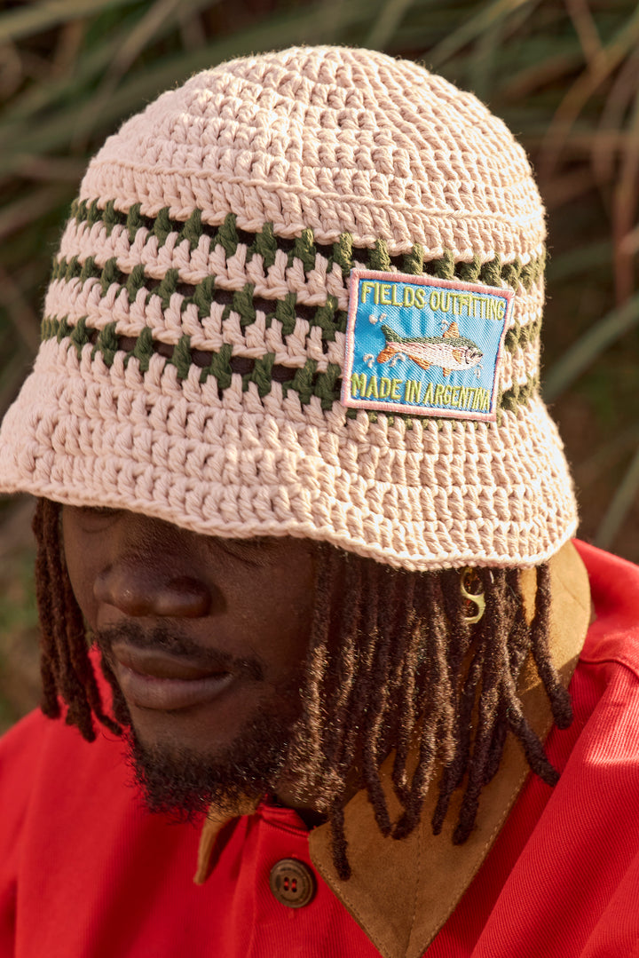 Pink Crochet Sun Hat