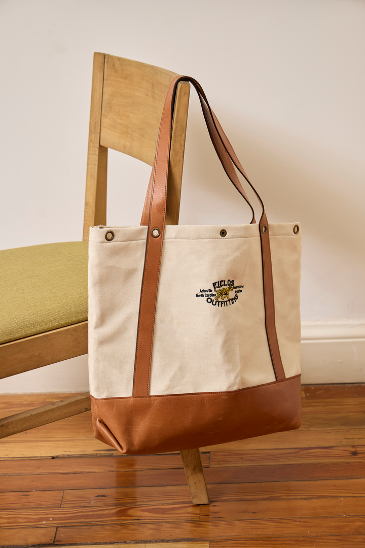 El Bolsón Natural Leather and Canvas Carryall