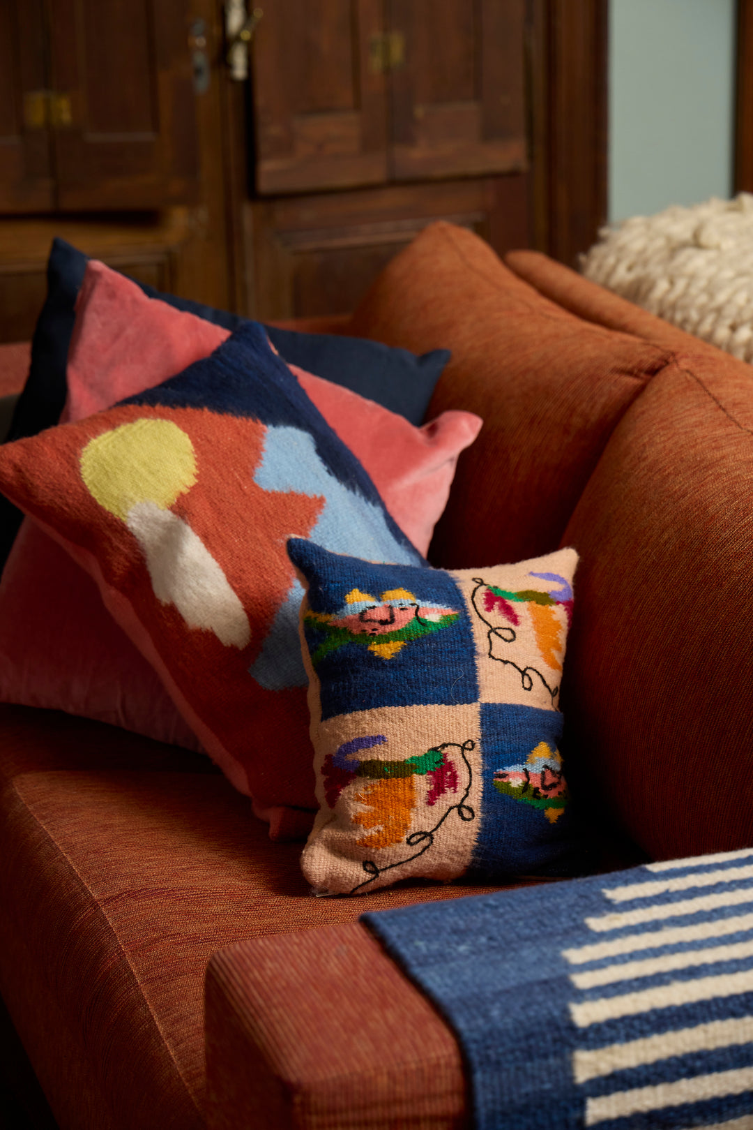 Pesca Square Throw Pillow