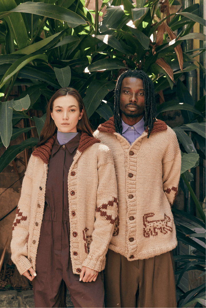 Jaguar Hand-Knitted & Embroidered Cardigan [Made-to-Order]
