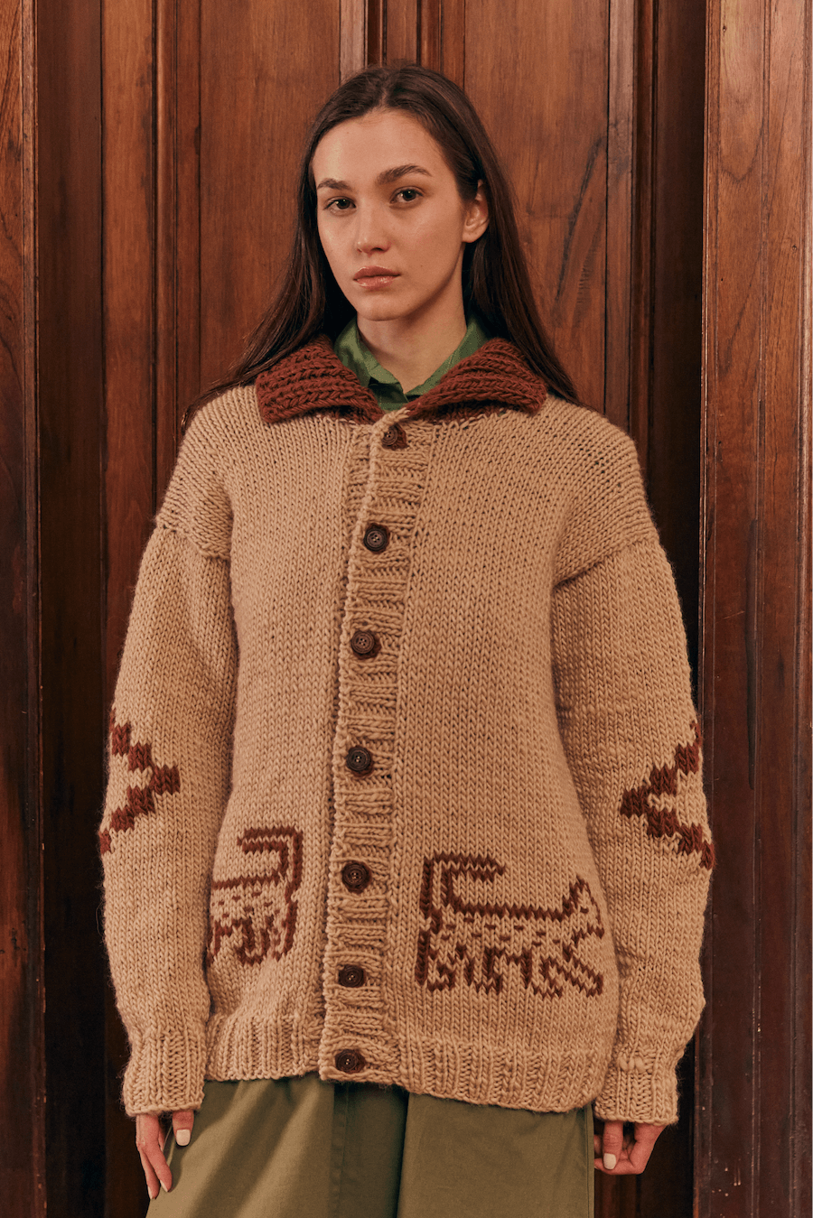 Jaguar Hand-Knitted & Embroidered Cardigan [Made-to-Order]