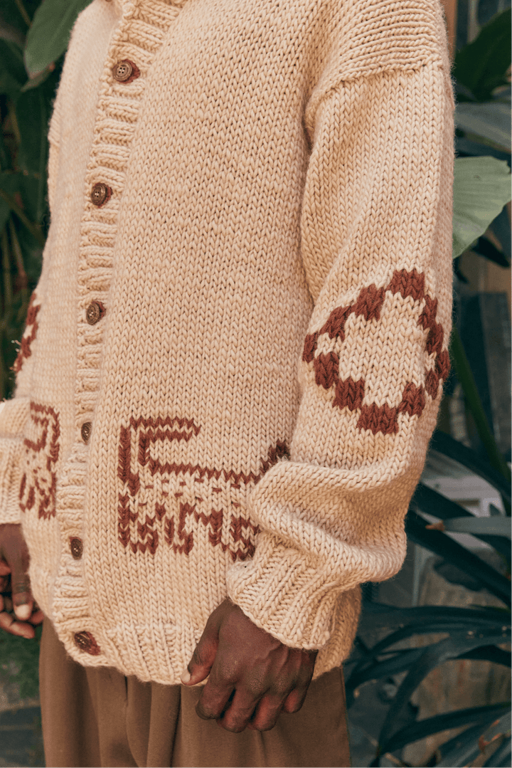 Jaguar Hand-Knitted & Embroidered Cardigan [Made-to-Order]