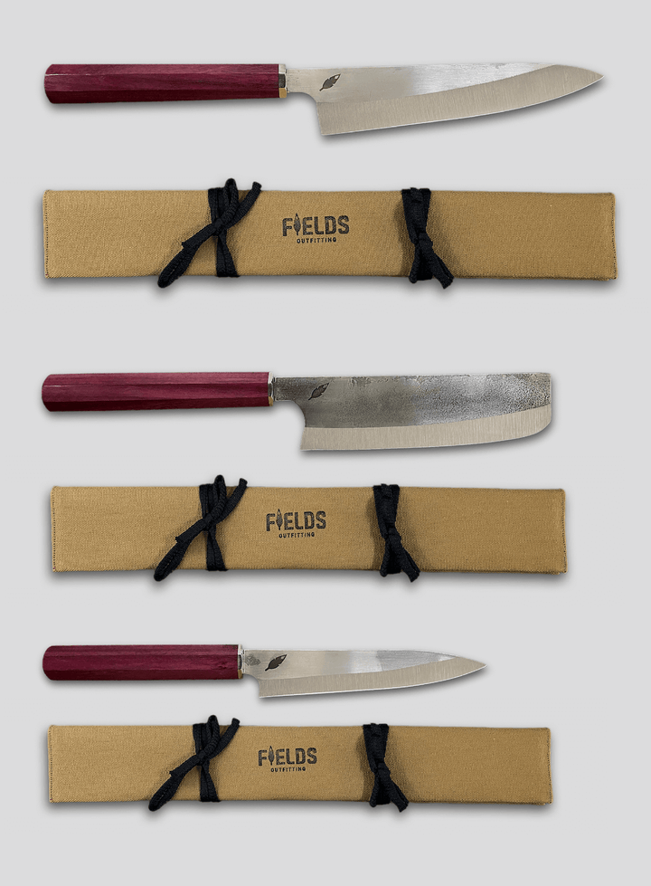 The Essential Knife Trio in Purple Heart