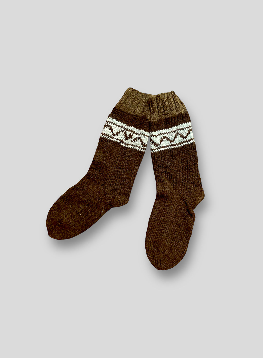 Hand-Knitted Llama Wool Socks