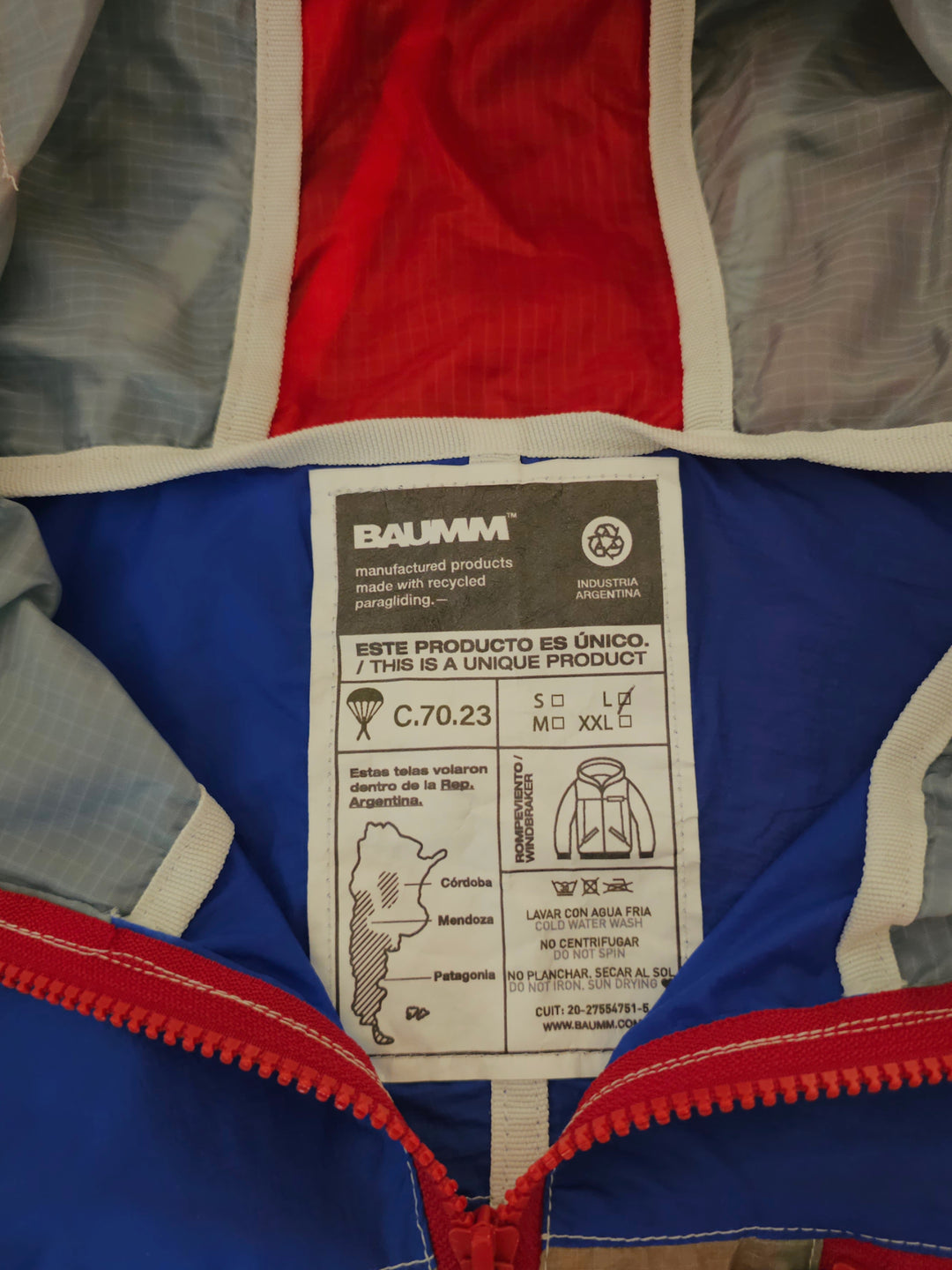 Upcycled Parachute Jacket (Large - C.70.23)