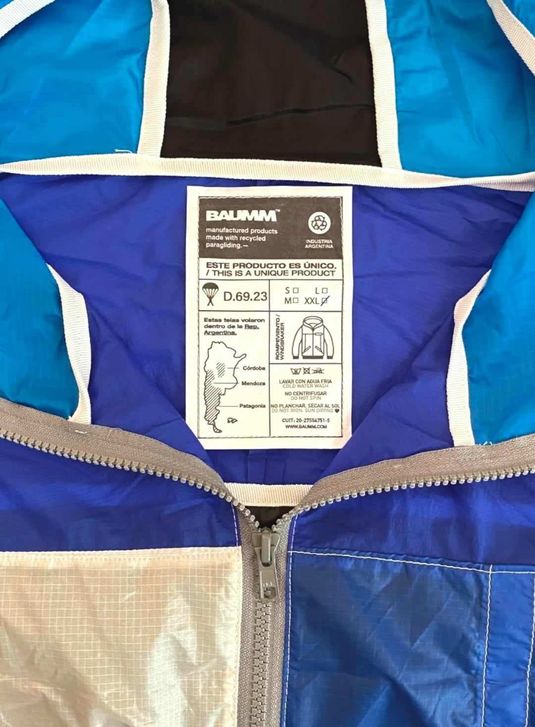 Upcycled Parachute Jacket (Extra Large - D.69.23)