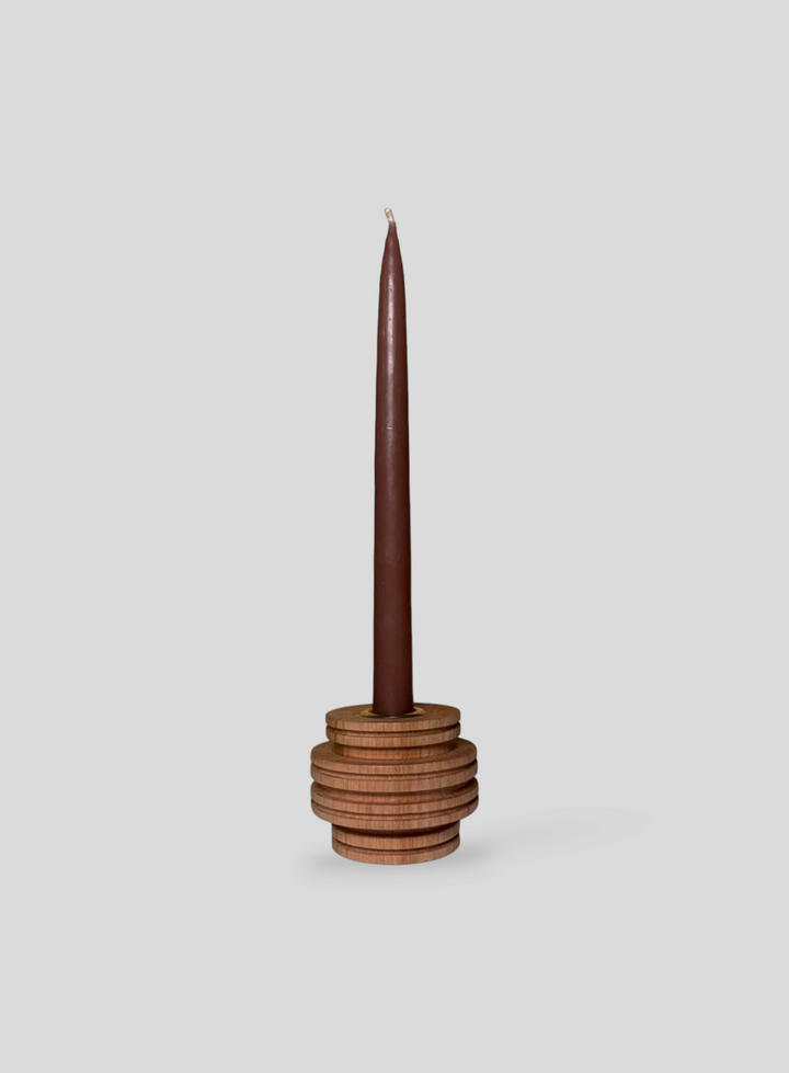 Beehive Candle Holder in Fireland Cherry Wood