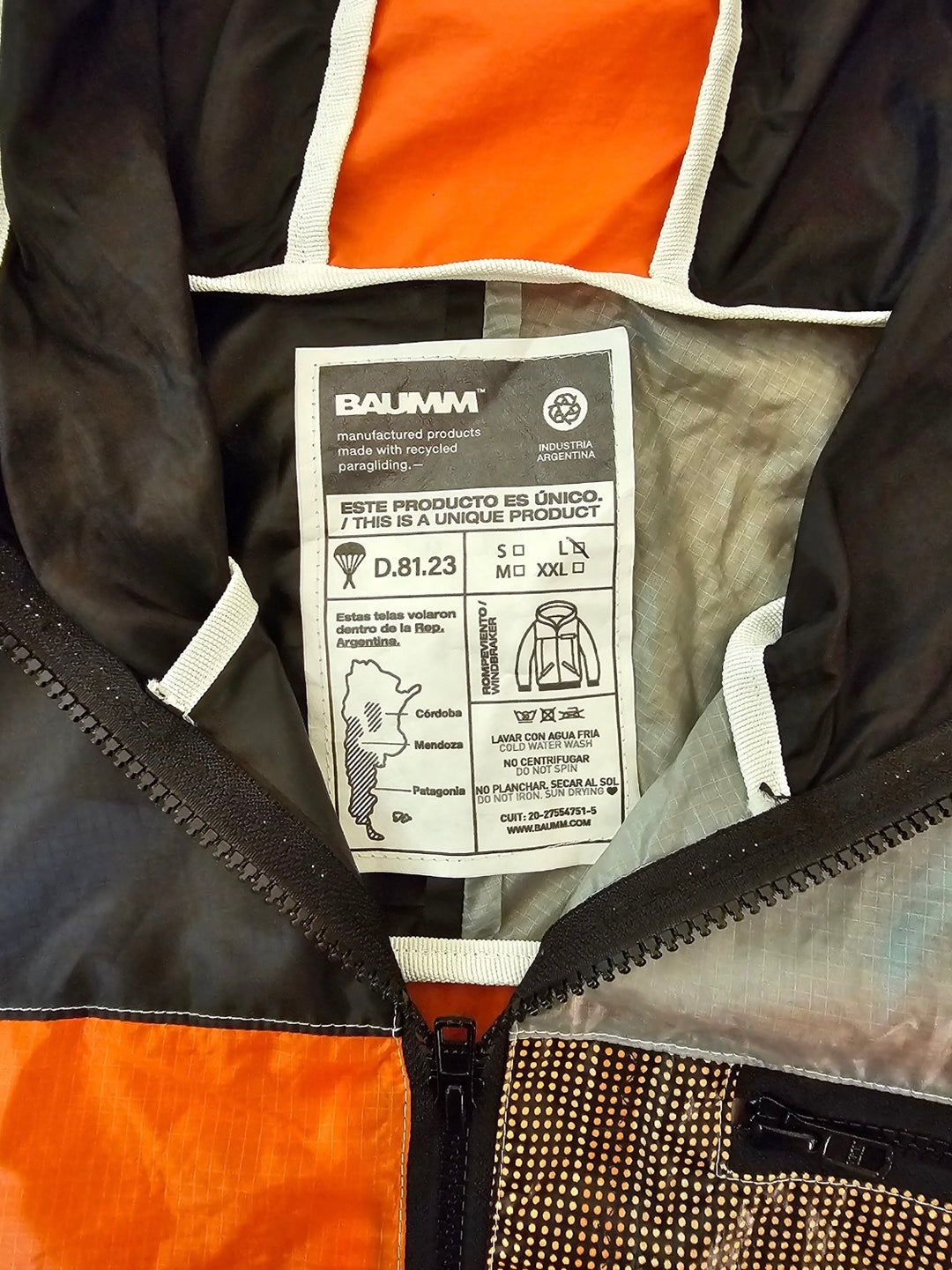 Upcycled Parachute Jacket (Large - D.81.23)