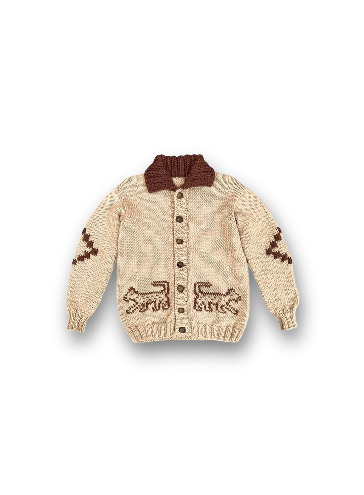Jaguar Hand-Knitted & Embroidered Cardigan [Made-to-Order]
