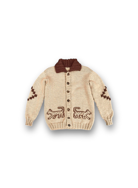 Jaguar Hand-Knitted & Embroidered Cardigan [Made-to-Order
