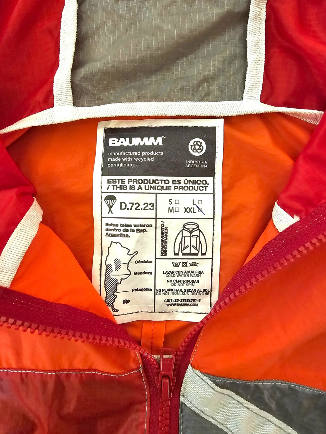 Upcycled Parachute Jacket (Extra Large - D.72.23)