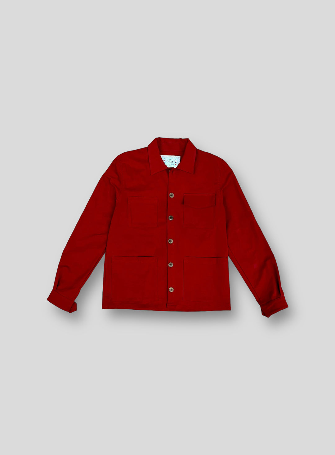 Red Four Pocket Shirt Jacket