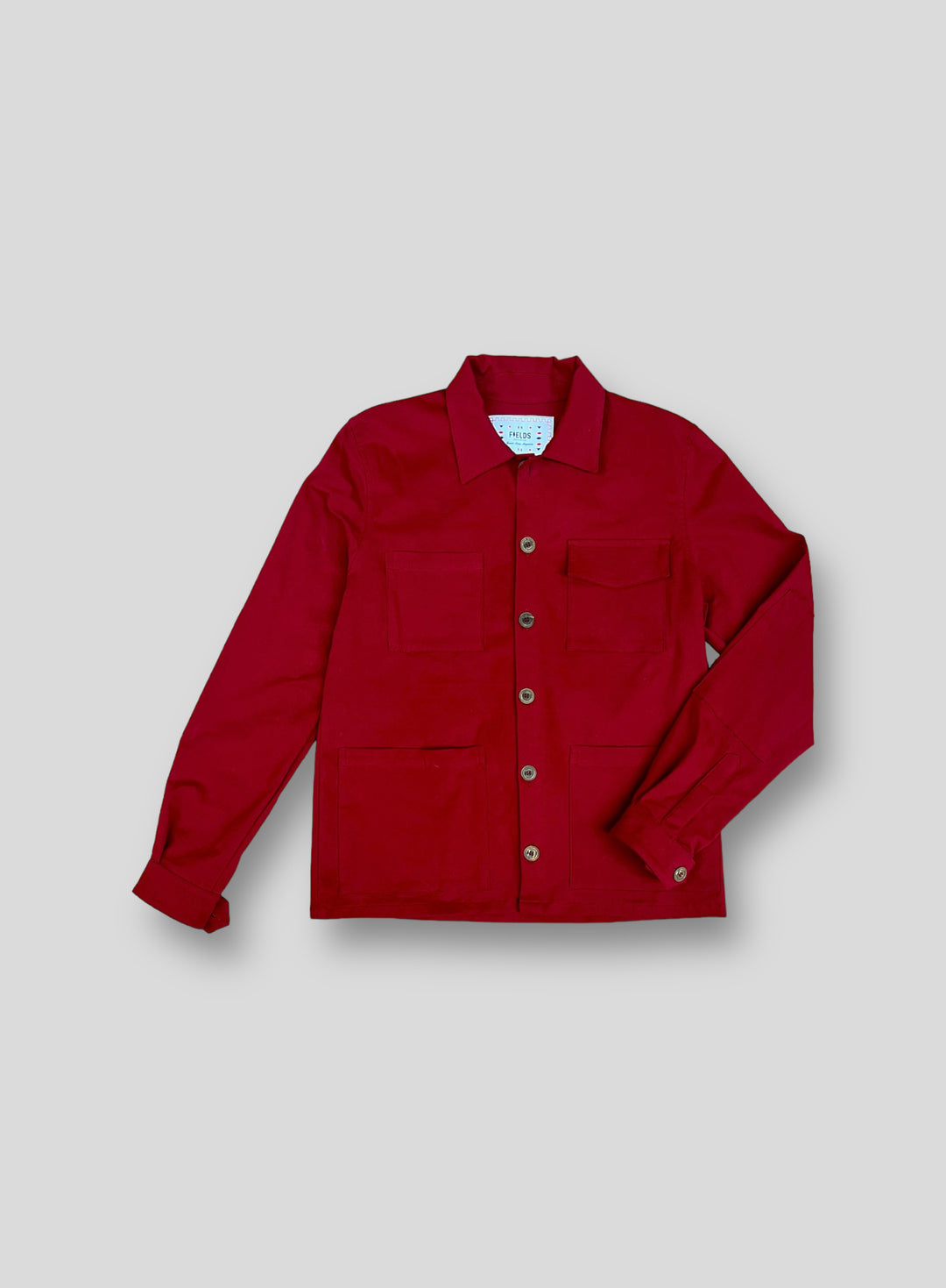 Red Four Pocket Shirt Jacket
