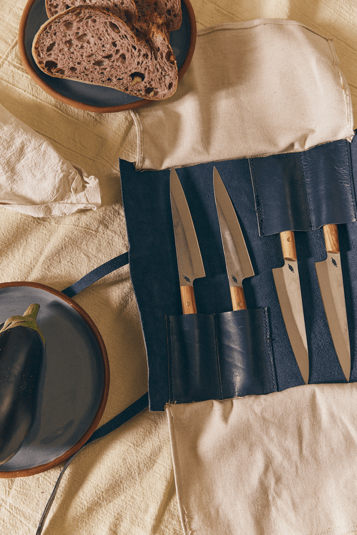 Table Knife Set in Olive