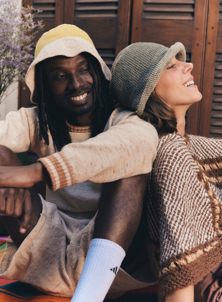 Pecan Sand Crochet Bucket Hat