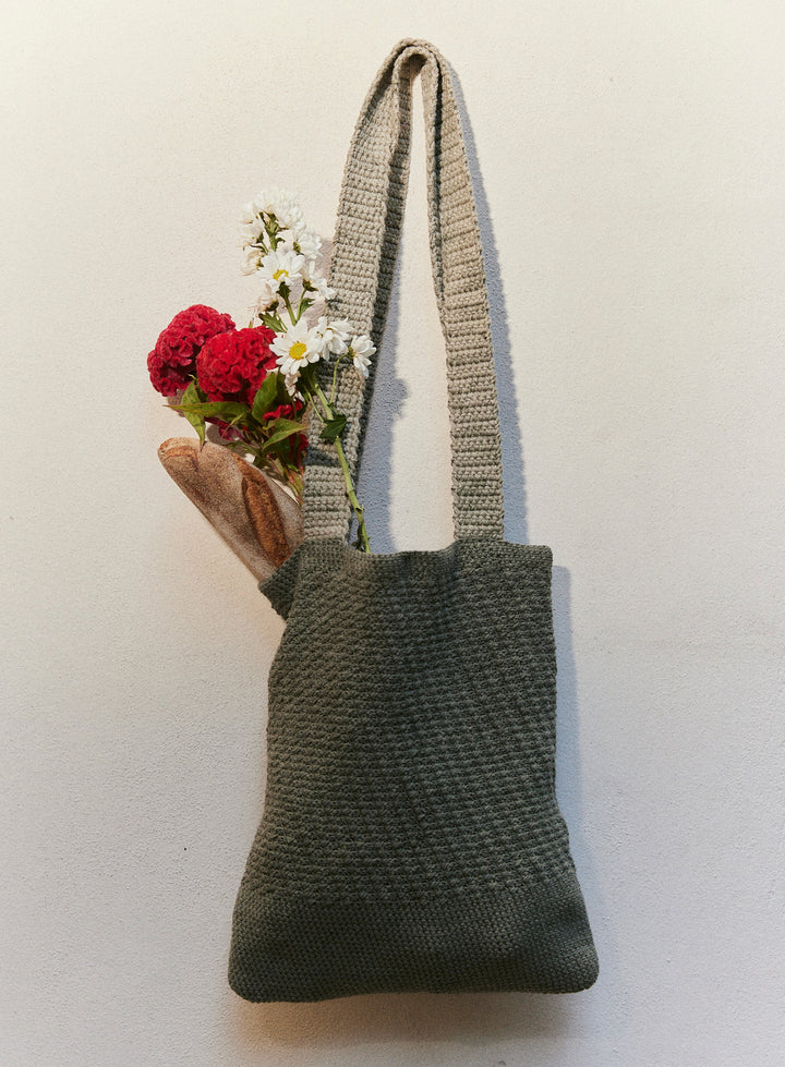 Mate Green Crochet Tote Bag