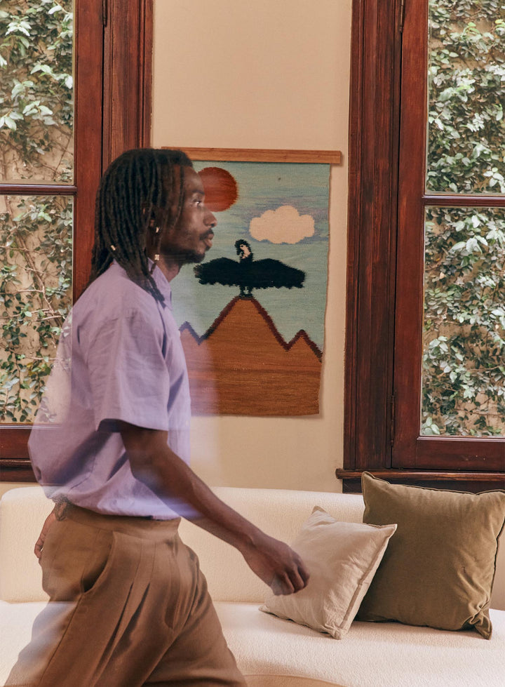 La Cruz + Peaks Tapestry in Pink
