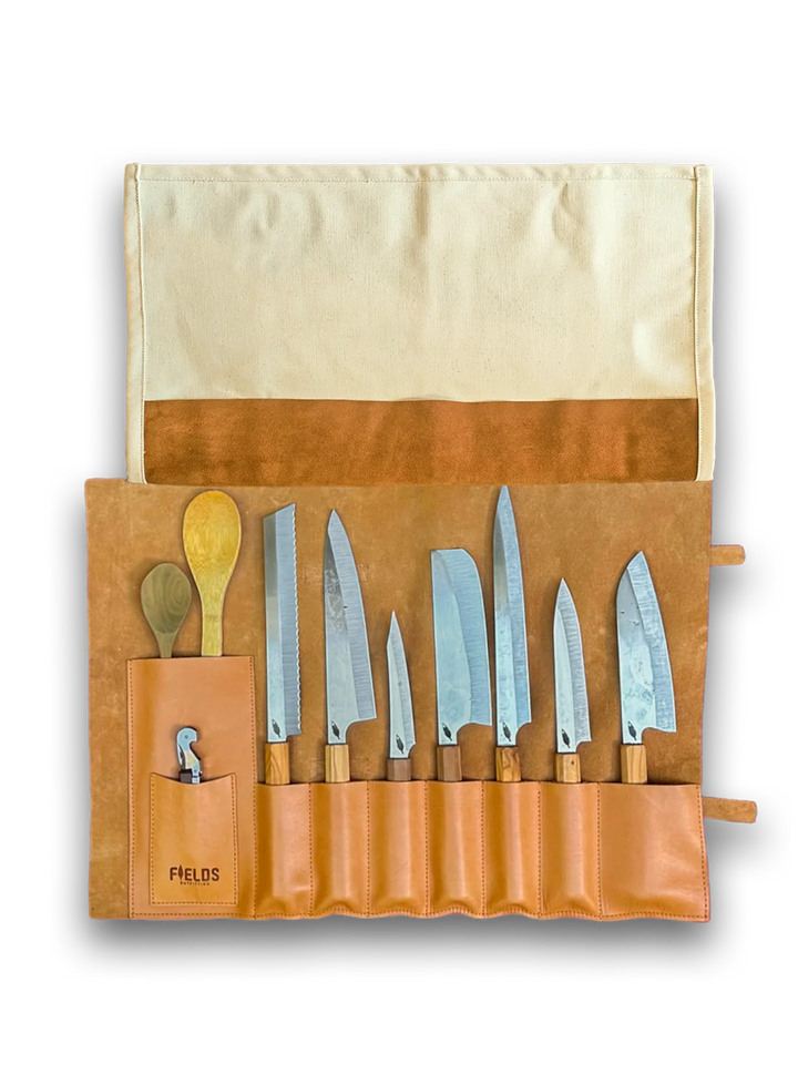 Knife Roll in Tan