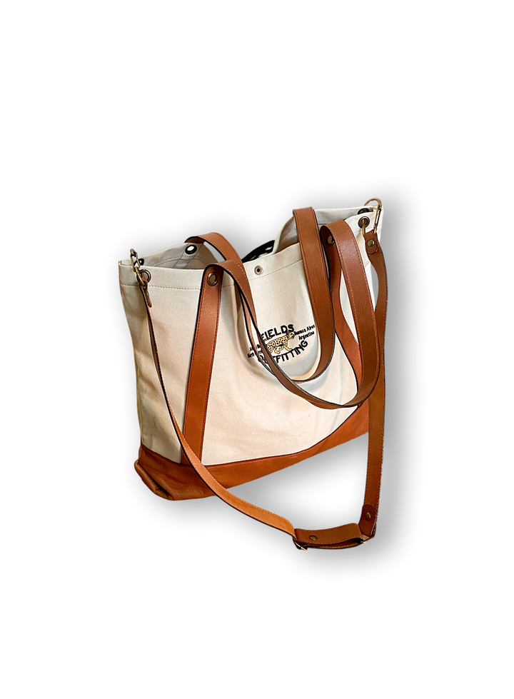 El Bolsón Natural Leather and Canvas Carryall