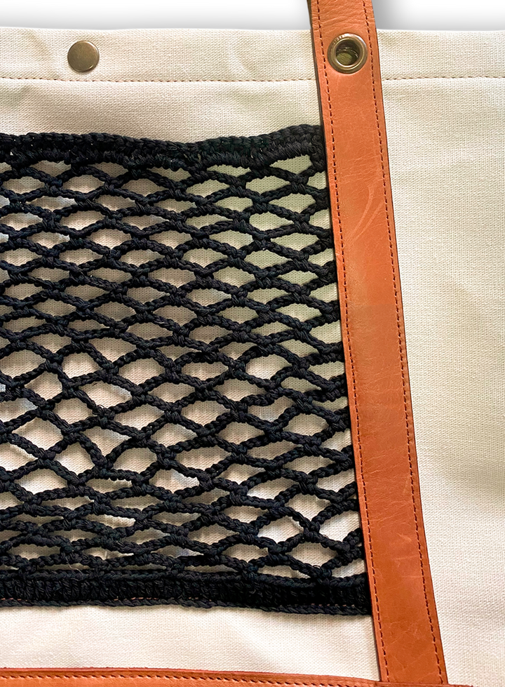 El Bolsón Natural Leather and Canvas Carryall