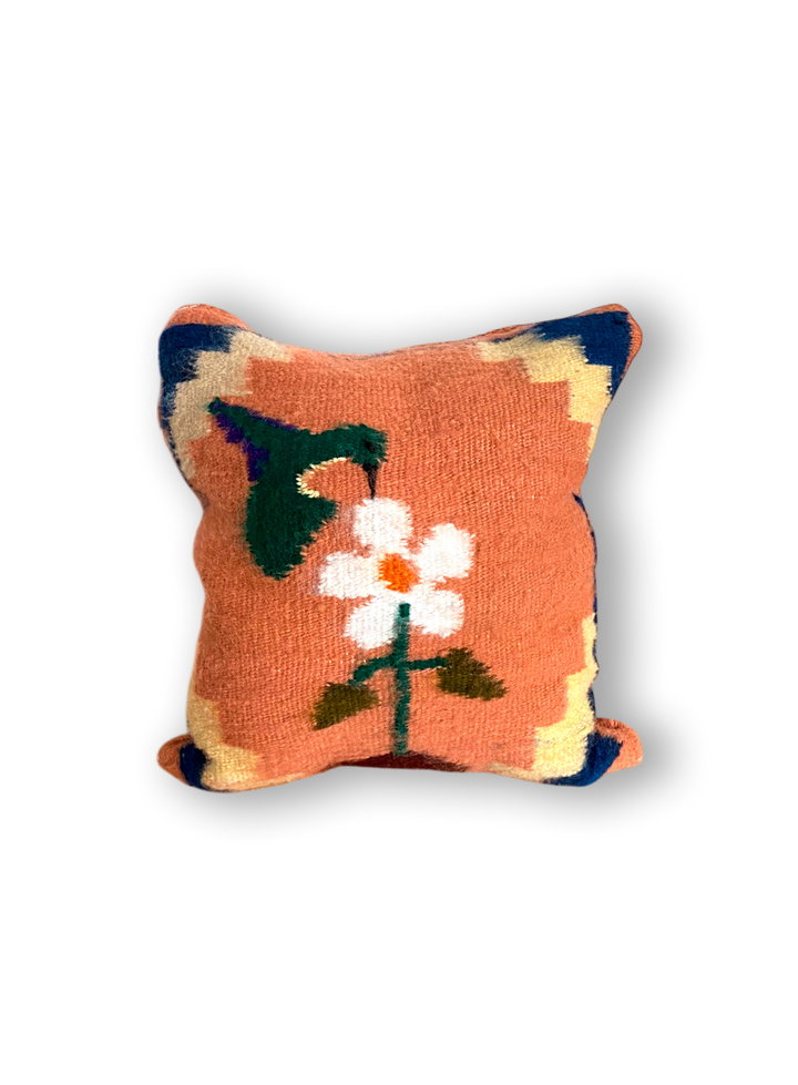 Pink Hummingbird Square Throw Pillow