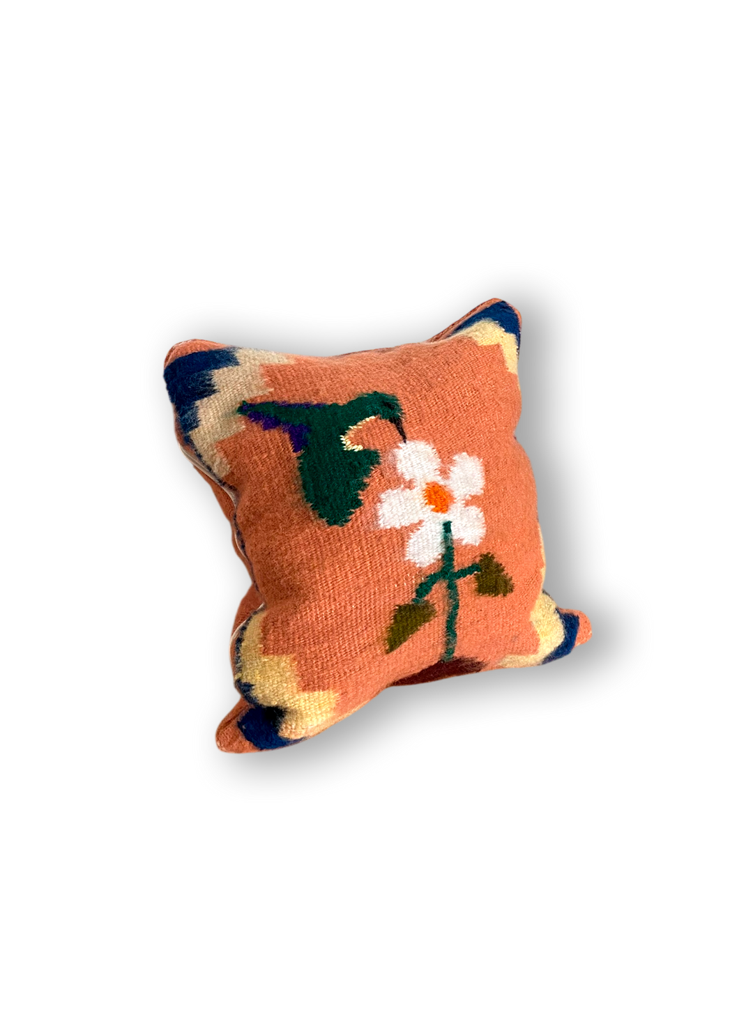 Pink Hummingbird Square Throw Pillow