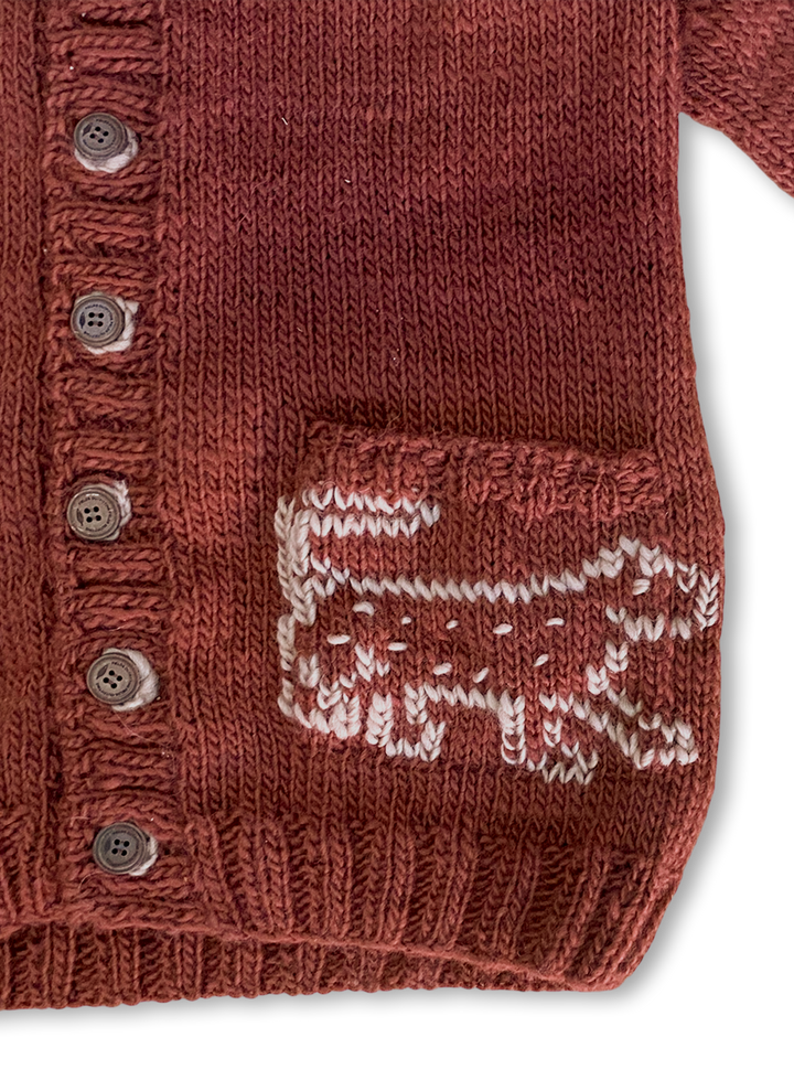 Jaguar Hand-Knitted & Embroidered Cardigan [Coming Soon]