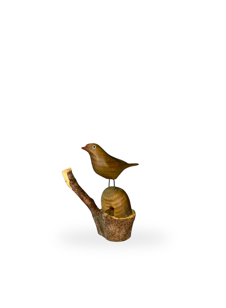 Ovenbird and Chick Carving