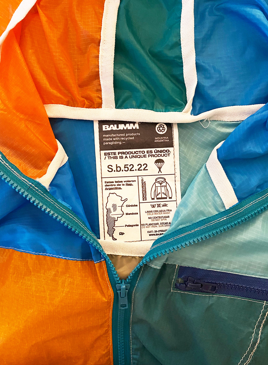 Upcycled Parachute Jacket (Small - S.b.52.22)