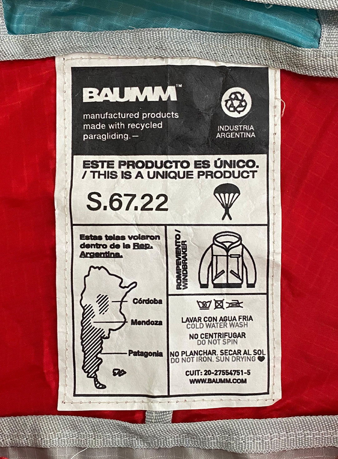 Upcycled Parachute Jacket (Small - S.67.22)