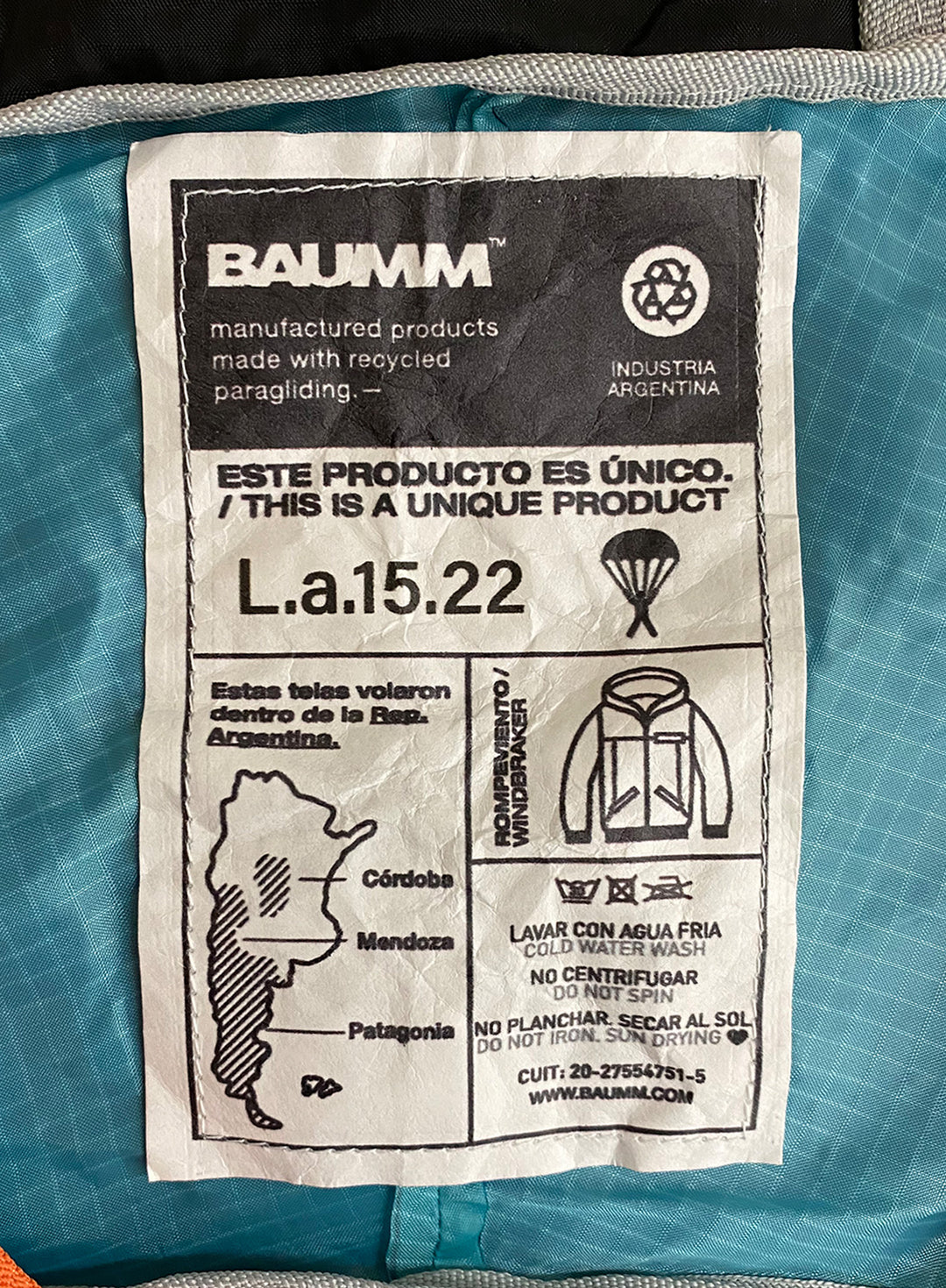 Upcycled Parachute Jacket (Large - L.a.15.22)