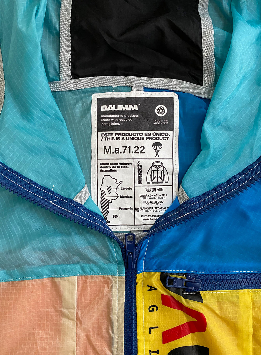 Upcycled Parachute Jacket (Medium - M.a.71.22)