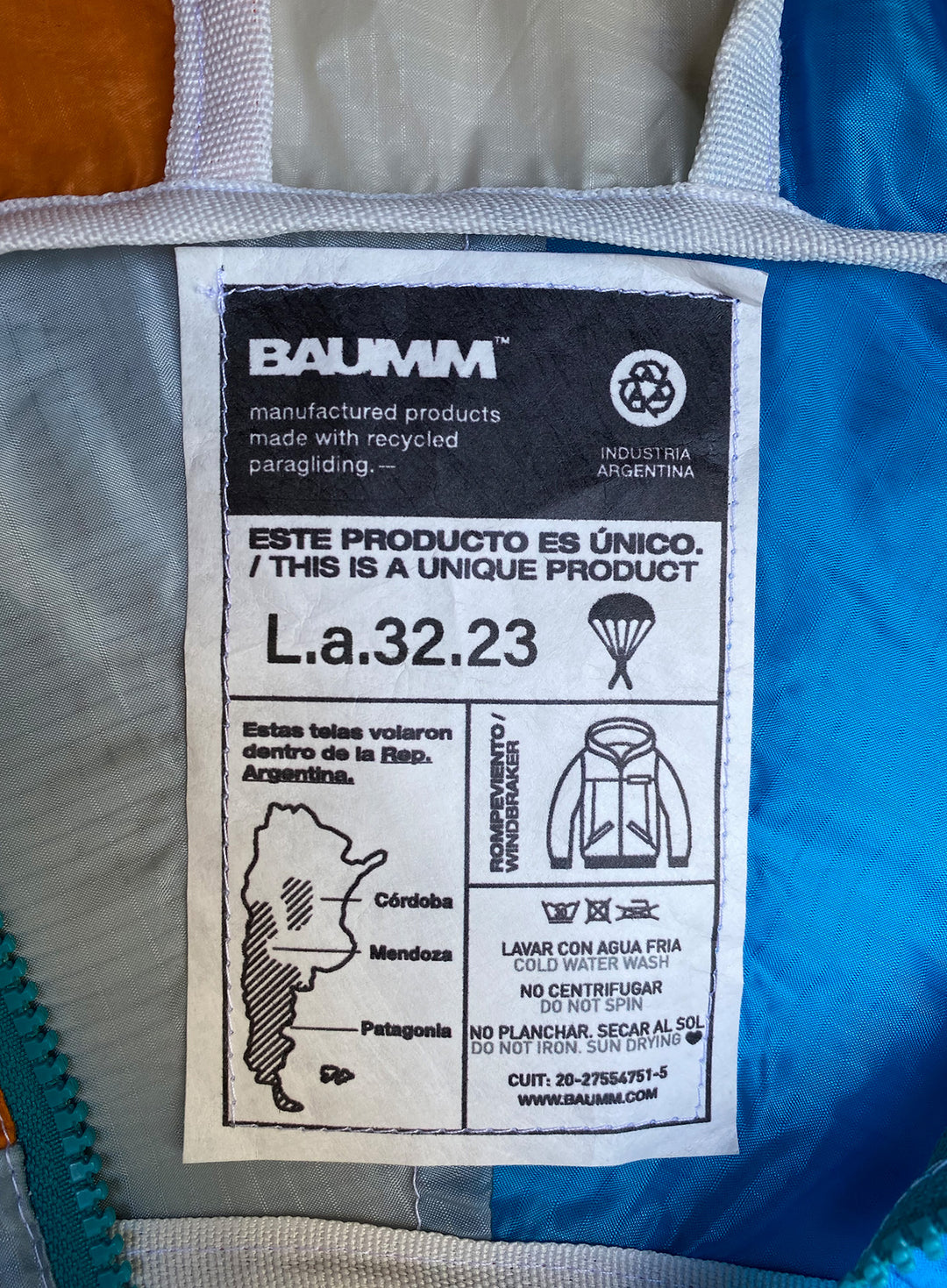 Upcycled Parachute Jacket (Large - L.a.32.23)