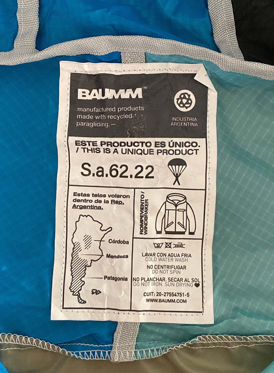 Upcycled Parachute Jacket (Small - S.62.22)