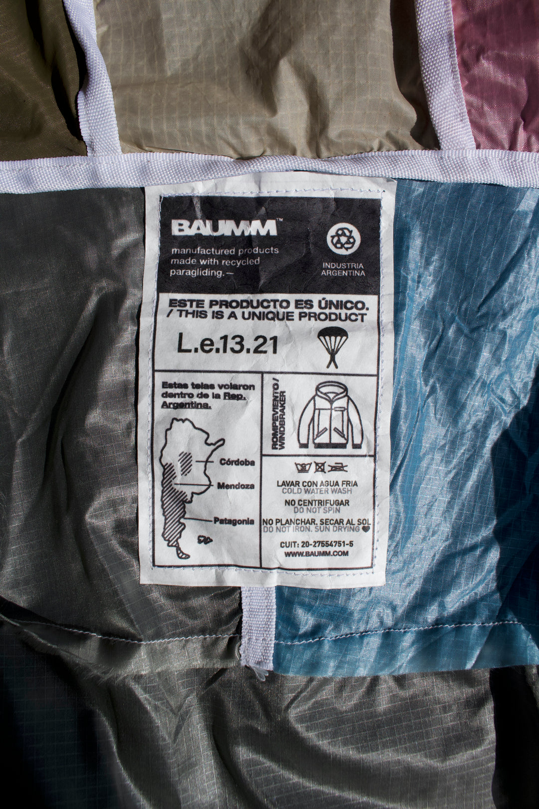 Upcycled Parachute Jacket (Large - L.e.13.21)