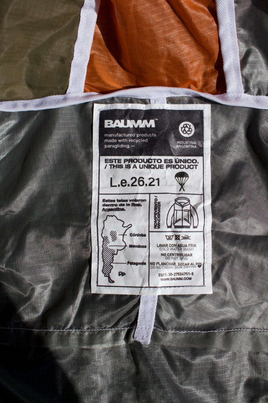 Upcycled Parachute Jacket (Large - L.e.26.21)