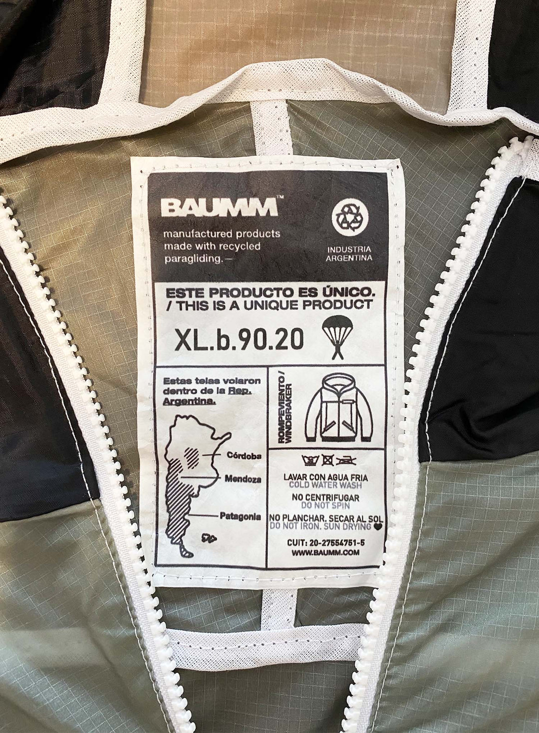 Upcycled Parachute Jacket (Extra Large - XL.b.90.20)