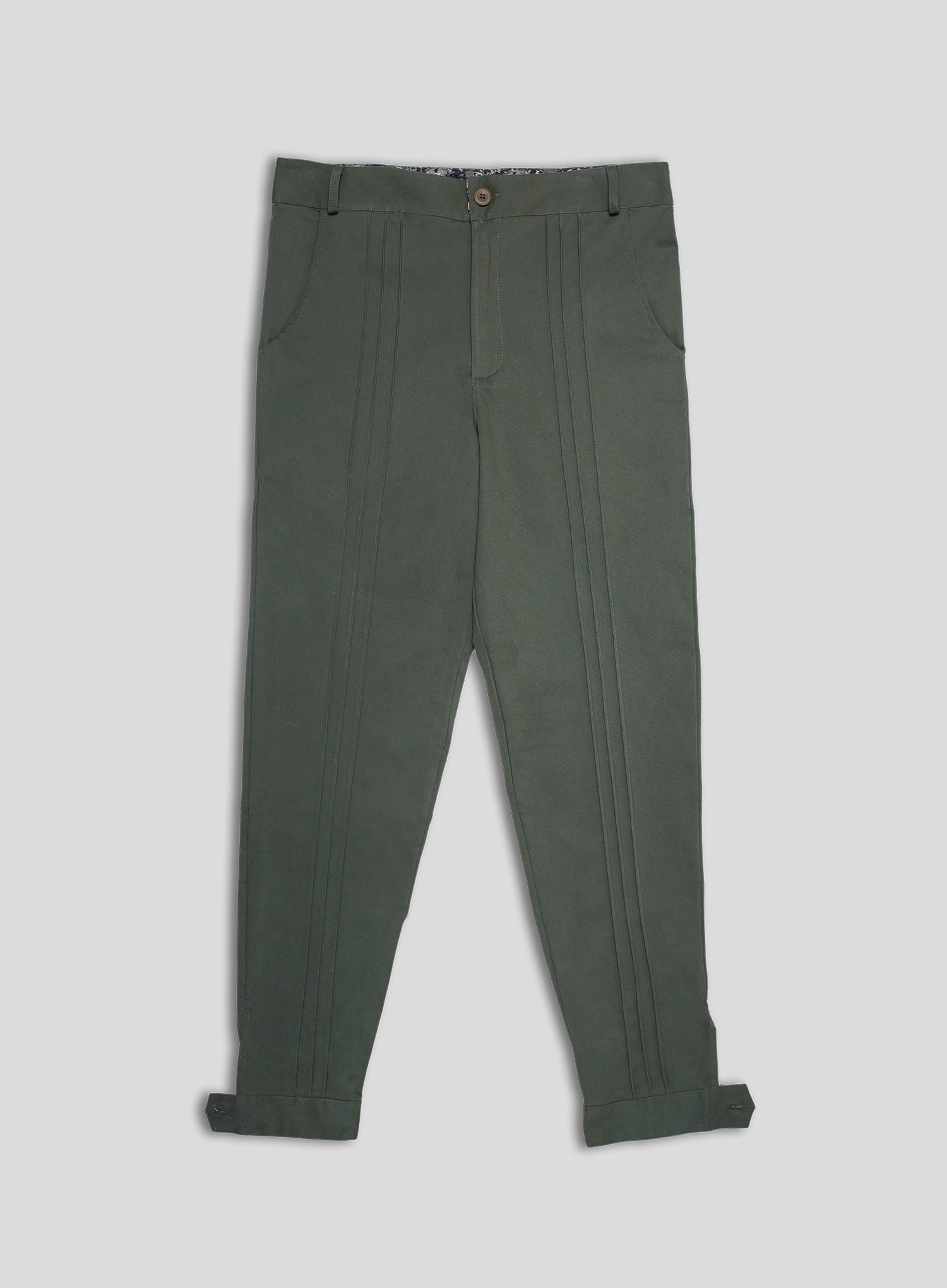 Men's triple pleated trousers outlet